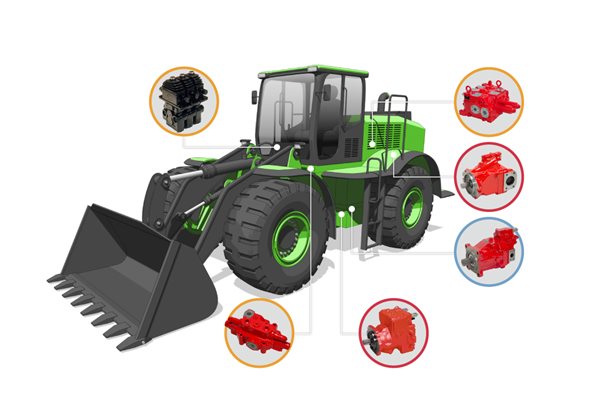 wheel loaders labelled diagram